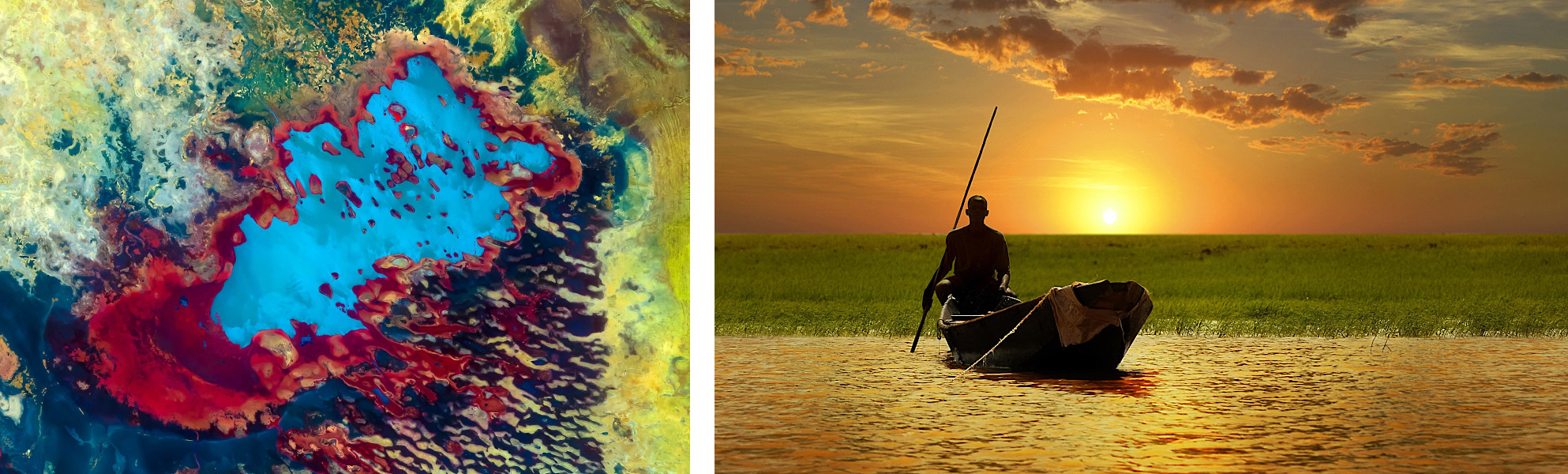 Fitri See und Fischerboot