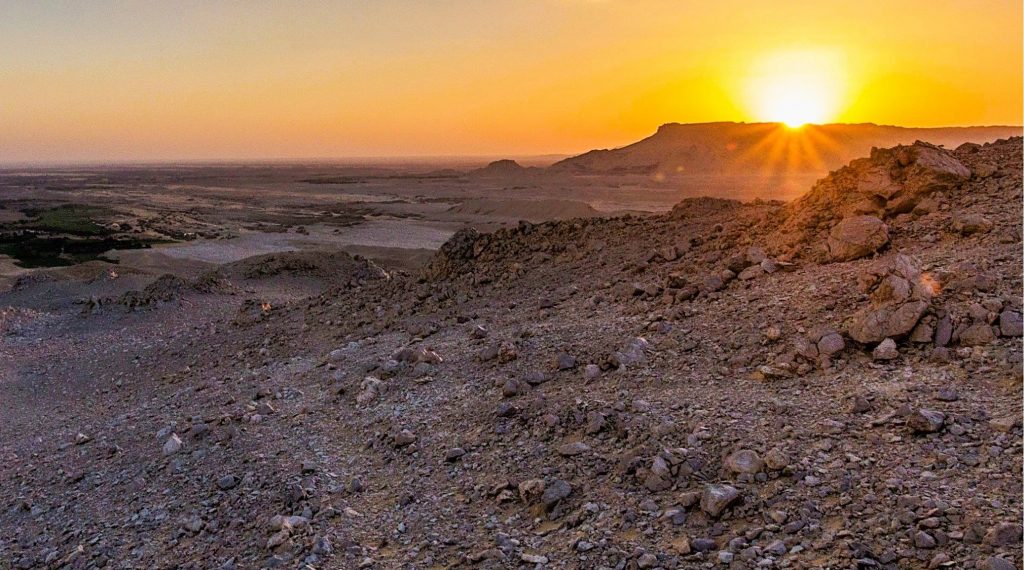 Ägypten - Sonnenuntergang in der  in der Weißen Wüste